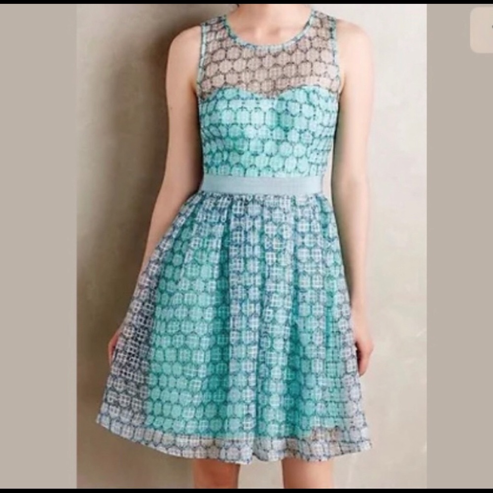 ANTHROPOLOGIE Chasia Organza Party Dress 10